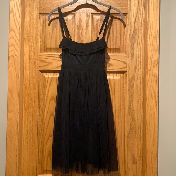 Black Tule Mini Dress - Picture 1 of 5